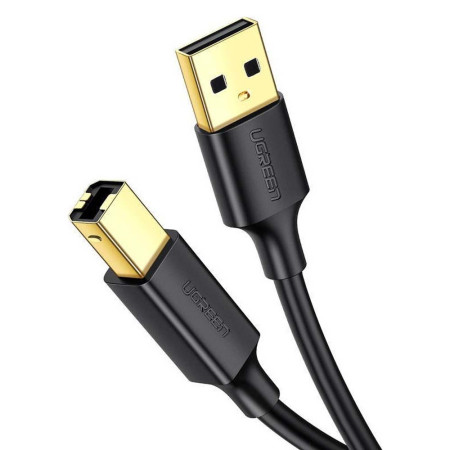 Ugreen USB 2.0 Cable USB-A male - USB-B male Μαύρο 3m (10351)