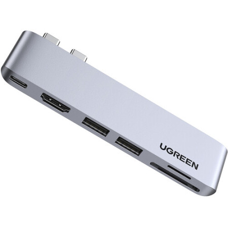 6-in-1 Adapter UGREEN CM380 USB-C Hub for MacBook Air / Pro (gray) 80856
