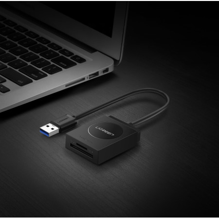 UGREEN USB Adapter Card Reader SD, microSD (μαύρο) 20250