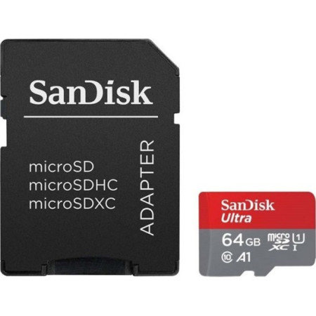 Sandisk Ultra microSDXC 64GB Class 10 with Adapter Photo (SDSQUNR-064G-GN3MA)