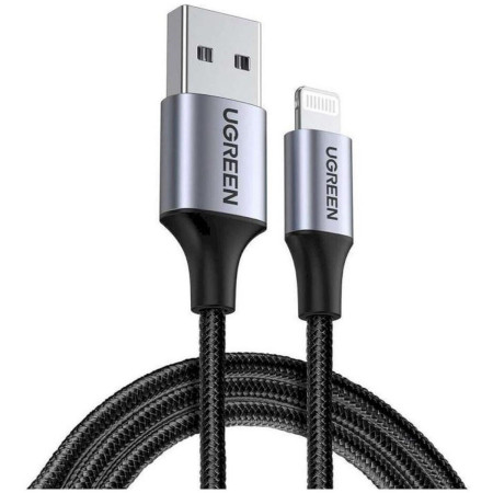 Ugreen US199 Braided USB to Lightning Cable Μαύρο 1m (60156)