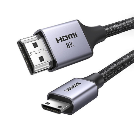 Ugreen HD164 HDMI 2.1 Braided Cable HDMI male - micro HDMI male 1m Μαύρο 15516