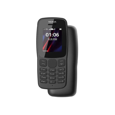 Κινητό Nokia 106 με Κουμπιά Dual Sim (Ελληνικό Μενού), μαύρο