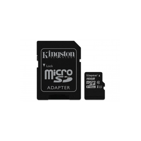 Kingston Industrial Temperature MicroSDHC + SD Adapter 16GB UHS-I U3 A1 Class 10 SDCIT2/16GB