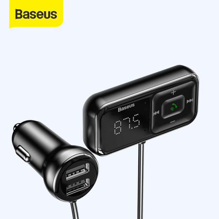 Baseus S-16 FM Transmitter CCMT000201 Car Charger 2x USB 3.1A Φορτιστής Αυτοκινήτου μαύρο