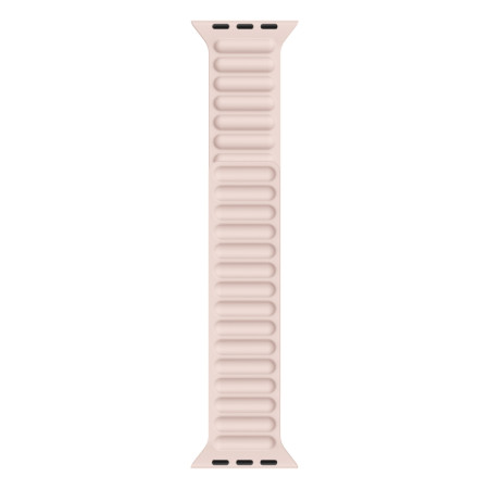 Silicone Magnetic Chain Watchband For Apple Watch Series 6 & SE & 5 & 4 40mm / 3 & 2 & 1 38mm ΡΟΖ