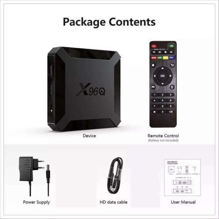 TV BOX X96Q (2GB+16GB) Allwinner H313 Quad Core Android 10 