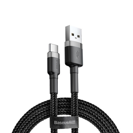 Baseus Usb Cable Cafule USB Type C 3A 0,5 meter (CATKLF-AG1) black-gr