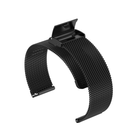 For Huawei GT/GT2/3 46mm/ Galaxy Watch 46mm/ Stainless Steel Mesh Watch Wrist Strap 22MM(Black)