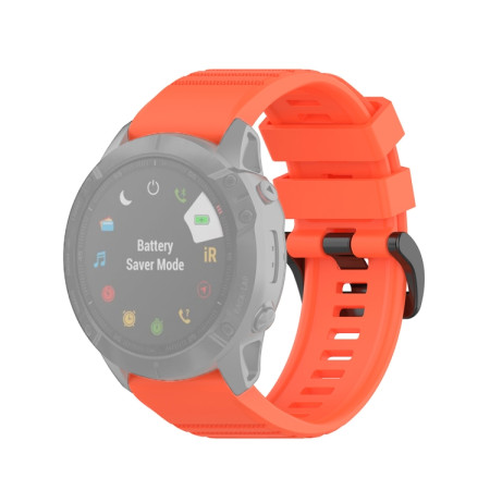 For Garmin Fenix 6X 22mm Quick Release With Plastic Button (Coral Red)