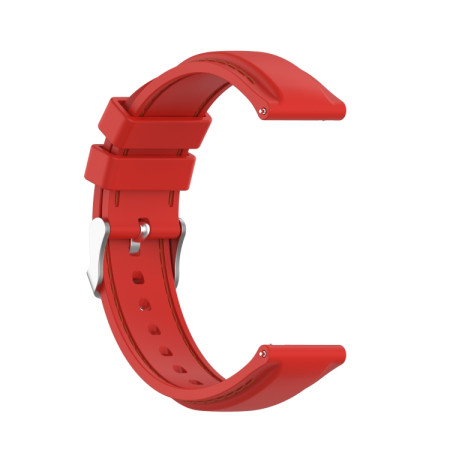 For Samsung Galaxy Watch 3 45mm / Gear S3 22mm Silicone Replacement Strap Watchband(Red