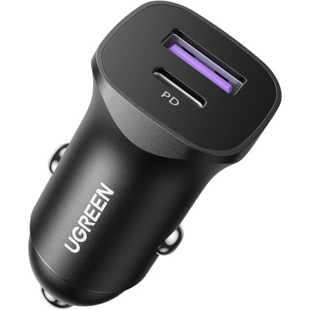 Ugreen EC305 25845 car charger USB-C USB-A 30W - black