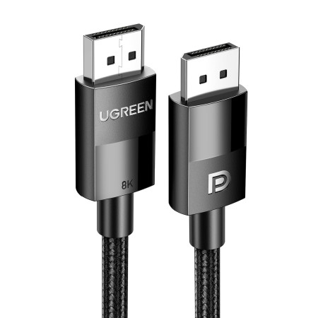 Ugreen Cable DisplayPort male - DisplayPort male 2m Μαύρο (80392)