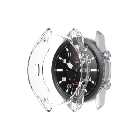 For Samsung Galaxy Watch 3 41mm Transparent TPU Watch Protective Case(White)