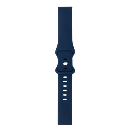 For Samsung Galaxy Watch 3 41mm 8-buckle Silicone Replacement Strap Watchband(Midnight Blue)
