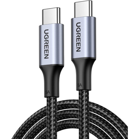 Ugreen 70429 Braided USB 2.0 Cable USB-C male - USB-C male Μαύρο 2m