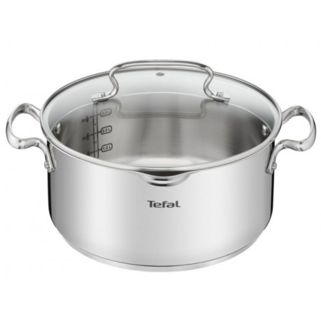 Tefal Duetto+ Βαθιά Ανοξείδωτη Κατσαρόλα 4.3lt / 24cm G7194655