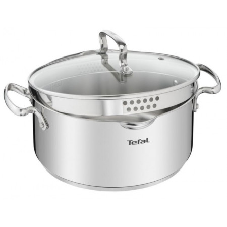 Tefal Duetto+ Βαθιά Ανοξείδωτη Κατσαρόλα 4.3lt / 24cm G7194655