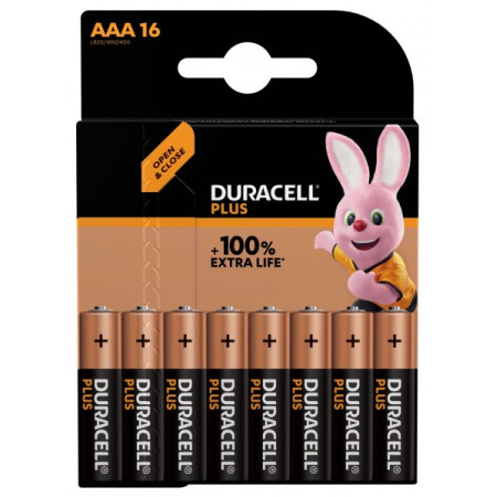 DURACELL Plus MN2400 AAA BL16 αλκαλικές μπαταρίες
