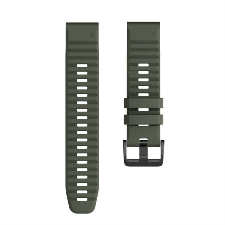 For Garmin Fenix 7S Pure Color Silicone Watch Band(Amy Green)