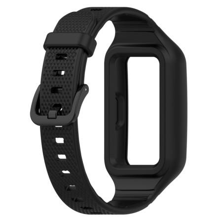 For Huawei Band 8 / Huawei Band 7 / Honor Band 6 Universal Integrated Silicone Watch Band(Black) 