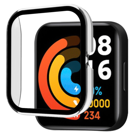 For Xiaomi Haylou Smart Watch 2 LS02 PC+ Toughened Film Fully Enclosed Protective Watch Case(Transparent White) 
