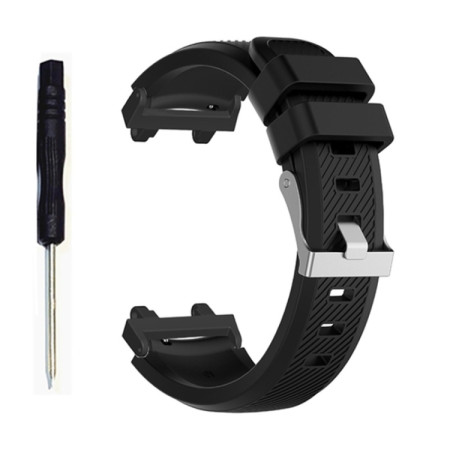 For Amazfit T-Rex 2 Twill Silicone Watch Band(Black)