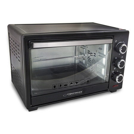 Esperanza EKO006 Ηλεκτρικό Φουρνάκι Napoli 1600W χωρητικότητας 25lt και Λειτουργία Αέρα,μαύρο χρώμα