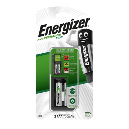 Φορτιστής Μπαταριών AA/AAA με 2 μπαταρίες ΑΑΑ 700mAh ENERGIZER μαύρος