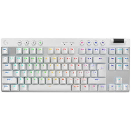 Logitech G Pro X TKL Ασύρματο Gaming Πληκτρολόγιο  Lightspeed white (Αγγλικό US)