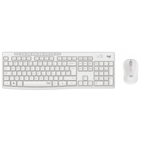 Logitech MK295 Silent Ασύρματο Σετ Πληκτρολόγιο & Ποντίκι Αγγλικό US White