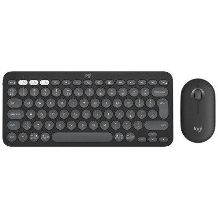 Logitech Pebble 2 Ασύρματο Σετ Πληκτρολόγιο & Ποντίκι Αγγλικό US black