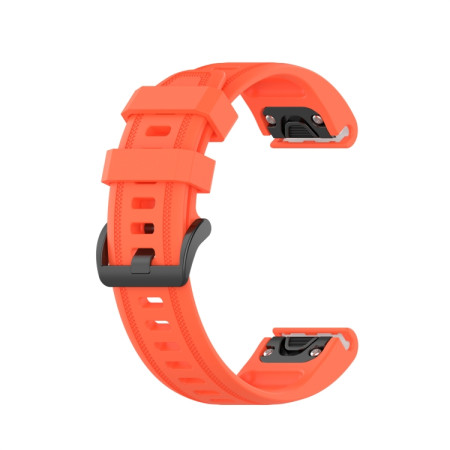 For Garmin Fenix 7S Pure Color Silicone Watch Band(Coral Red)