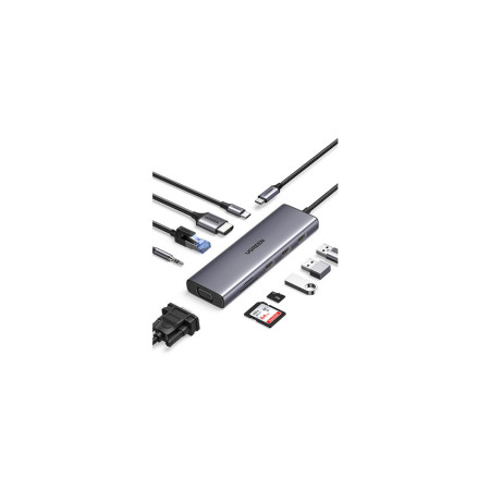 Docking Station UGreen Revodok 10-in-1 USB-C 15601 silver
