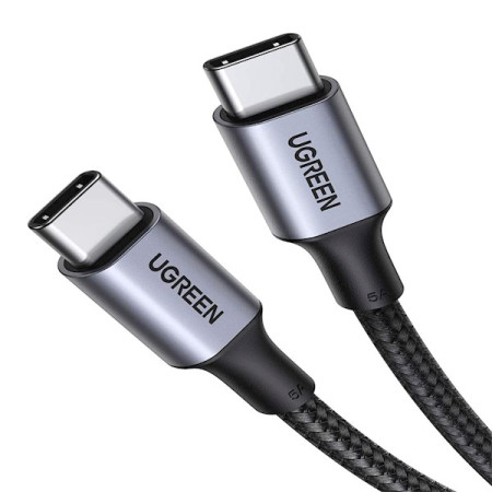 Ugreen Braided USB 2.0 Cable USB-C male - USB-C male Γκρι 1.5m (70428)