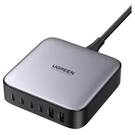 Ugreen® GaN II Σταθμός Φόρτισης 200W με 2xUSB-A και 4xUSB-C QC2.0 - Μαύρο (40914)