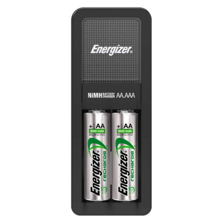 Energizer ACCU Recharge Mini Φορτιστής 2 Μπαταριών Ni-MH Μεγέθους AA/AAA Σετ με 2x AA 2000mAh