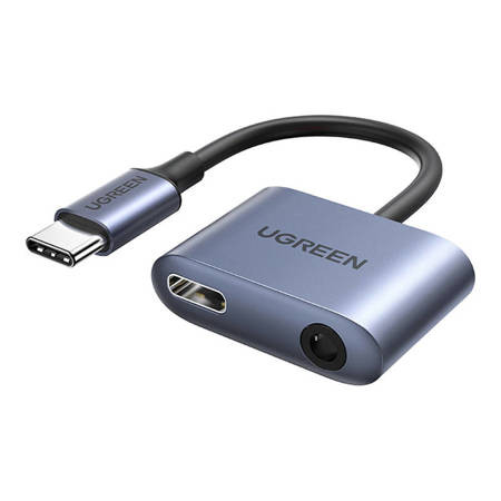 Audio adapter UGREEN CM231 USB-C to mini jack 3.5mm 60164 (Grey)