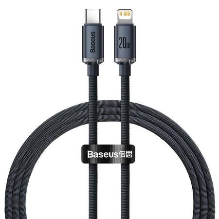 Baseus Crystal Shine Braided USB-C to Lightning Cable 20W Μαύρο 1.2m (CAJY000201)