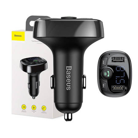 Baseus FM Transmitter T typed Bluetooth 2xUSB microSD (Black) CCMT000001