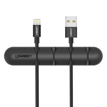 Ugreen Organizer Καλωδίων Self Adhesive 4 Cables Organizer 2 Τμχ - Μαύρο (30762)