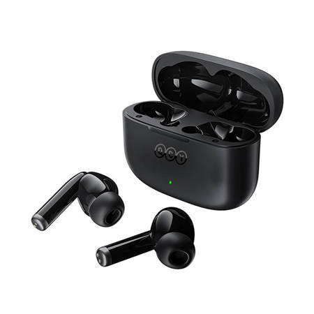QCY T19 In-ear Bluetooth Handsfree Ακουστικά με Θήκη Φόρτισης Μαύρα