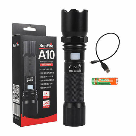 Superfire Επαναφορτιζόμενος Φακός Flashlight Torch 550lm 200m (A10)