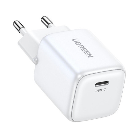 Ugreen CD318 Φορτιστής Τοίχου Nexode Mini GaN 20W USB-C Charger - Άσπρο (15324)