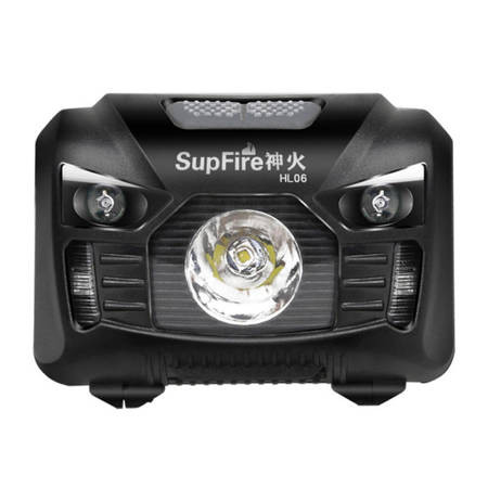 Superfire HL06 headlight, 500lm, USB μαύρο χρώμα