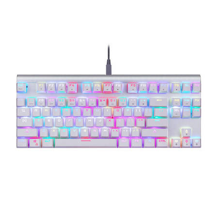 Mechanical gaming keyboard Motospeed λευκό CK101 RGB Red Switches Αγγλικό US