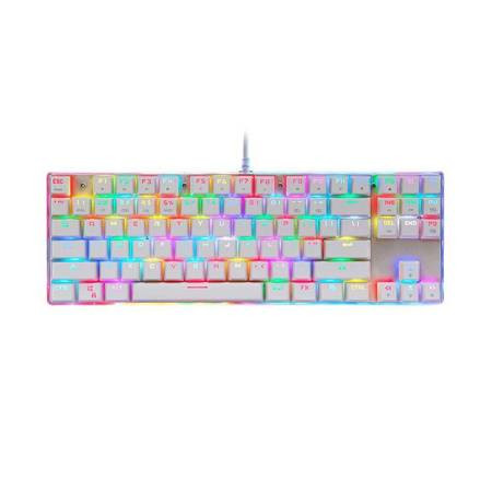 Μηχανικό πληκτρολόγιο gaming Motospeed K87S RGB (λευκό) US