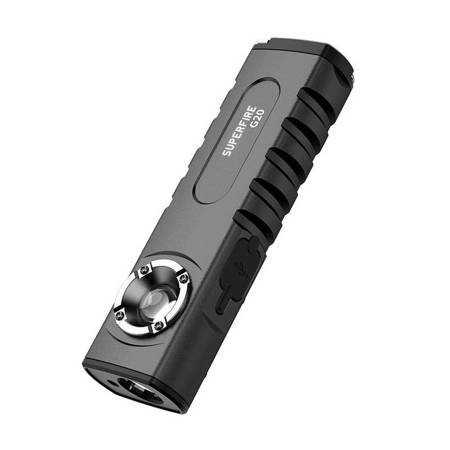 Φακός πολλαπλών λειτουργιών SuperFire G20, 470lm, USB μαύρο χρώμα