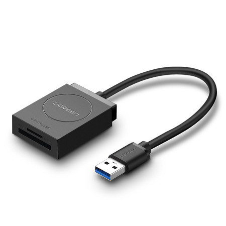 UGREEN USB Adapter Card Reader SD, microSD (μαύρο) 20250