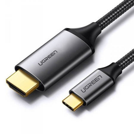 Ugreen USB-C to HDMI 4K@60Hz Adapter (Thunderbolt 3 / HDMI 2.0) με Νάυλον ύφανση 1,5μ., Μαύρο - 50570